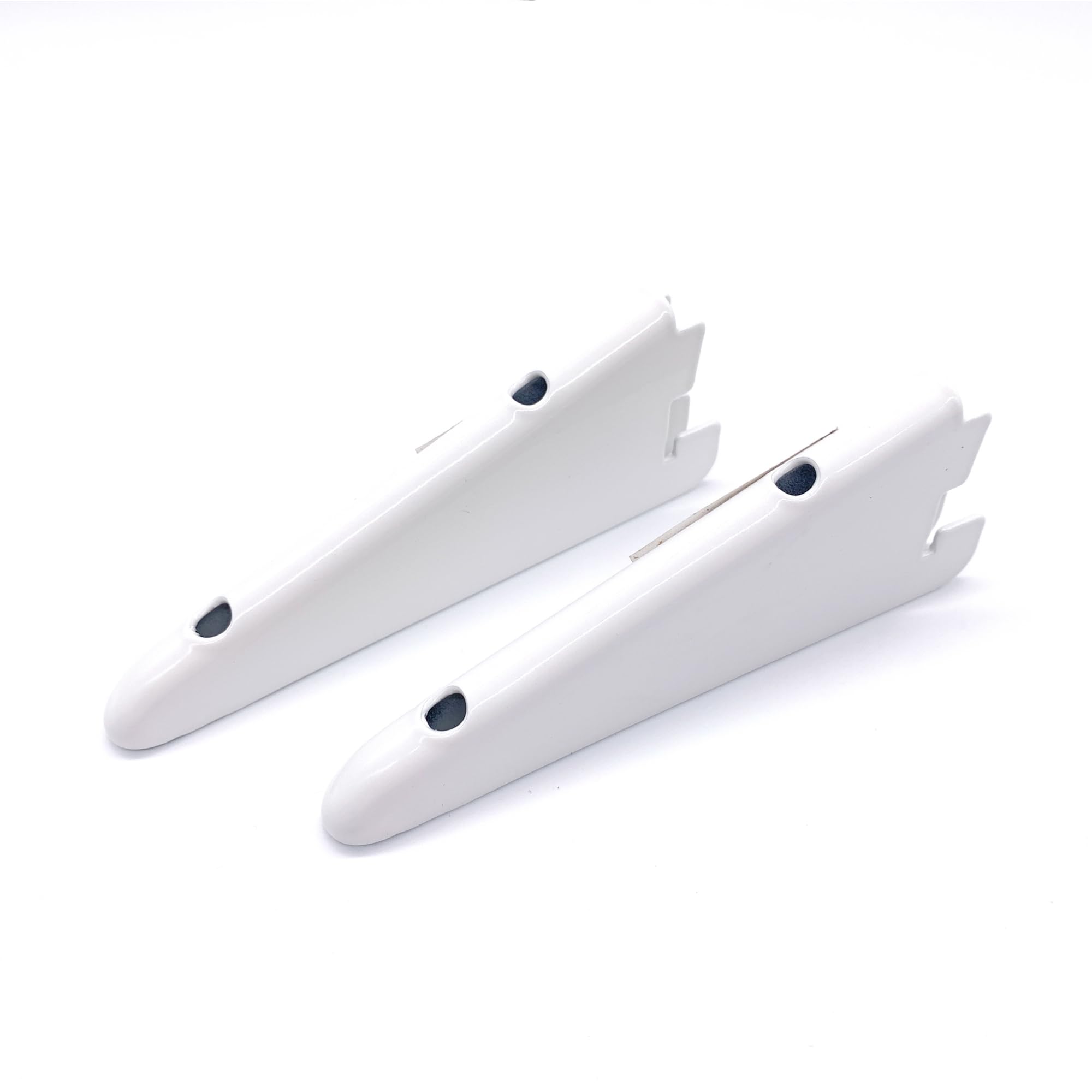 EAI Twin Slot Wall Mounted Shelving Bracket - Pack of 2, White, 120mm | Strong, Heavy Duty Steel Shelf Bracket | For Shed, Garage, Indoor Storage | Easy To Install Rack