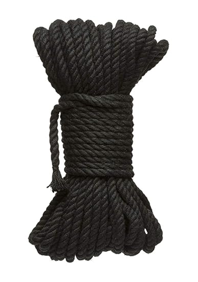 Doc Johnson - Kink 6mm dickes Hanf-Bondage-Seil - 15 Meter lang - Schwarz, 1er Pack(1 x 1 Stück)