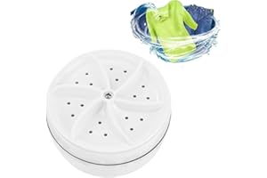 Portable Mini Washing Machine, NADUSEP Ultrasonic Turbine Washing Machine & Dishwasher with Suction Cups for Home Travel College Room RV Apartment, Turbo Washer for Cleaning Sock,Underwear