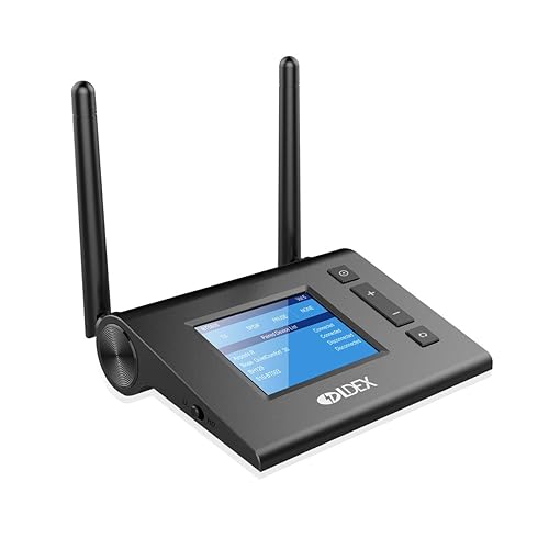 Bluetooth Transmitter Receiver, Wireless Bluetooth Adapter with Unique LCD  Display, Low Latency Bluetooth Audio Adapter, Dual Link Optical RCA AUX 