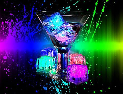 Faxadella - 36 Ice Cube Lights - Multicolor Water Submersible Freezable Led Ice Cube Lights