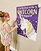 bliss & co. “Pin the Horn on the Unicorn” Party Game, Large 21 x 28 Poster, 20 Stickers, Games, Supplies, and Decorations