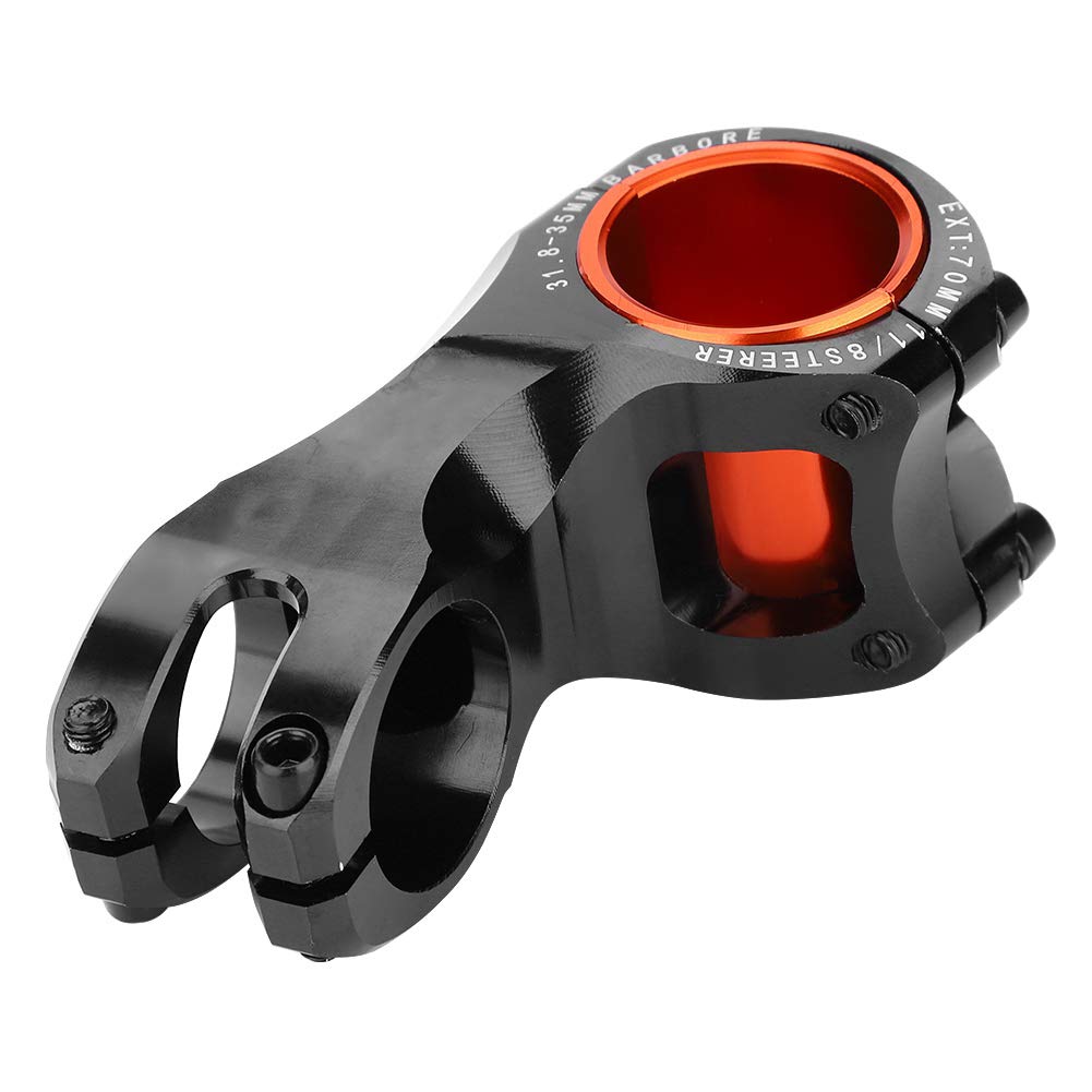 MTB Handlebar Stem, 31.8mm Aluminium Alloy Stem Riser for 28.6mm Fork -17¡ã Black (black)