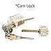 6pcs Transparent Lock Set, Sopoby Visible Cutaway Pin Tumbler Keyed Padlock Clear Locks for Locksmith Beginner