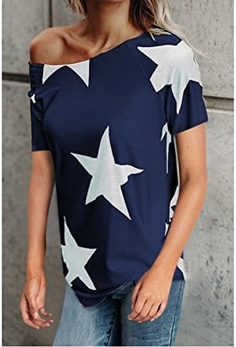 WAEKIYTL Women's Off Shoulder Short Sleeve T Shirt Casual Loose Fit Tops Blouses
