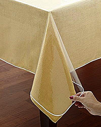 Super Clear Vinyl Tablecloth Protector 3 Gauge Liner - 54 x 72 Oblong (Rectangular)