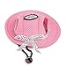 Small Pet Dog ppy Cat Kitten Princess Mesh Strap Hat Cap Sunbonnet-Pink