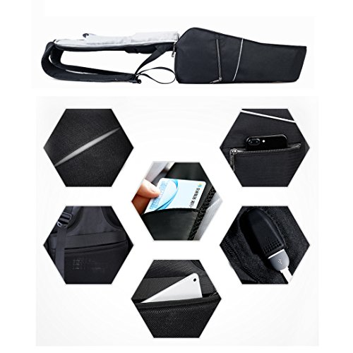 Eshow Solar Charger Laptop Backpack with USB Charging Port Anti-theft for Travel Business and School Fits 15.6'' Laptop Large Capacity Thoughtful Compartment Design