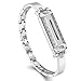 Caramote Compatible for Fitbit Flex 2 Bands, Adjustable Classic Sport Fitness Watch Strap Replacement Accessories Bands Compatible for Fitbit Flex 2/Flex 2 Band, Silver (No Tracker)