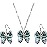 Necklace and Earring Sets For Women Dainty Flower Butterfly Bow Earrings Necklaces Wedding Jewelry Set