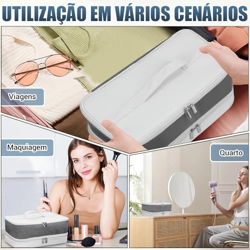 Estojo de Transporte de Viagem para Secador de Cabelo, Armazenamento Portátil de Ferramentas de Cabelo, Bolsa de Armazenamento de Ferramentas de Cabelo para Modelador
