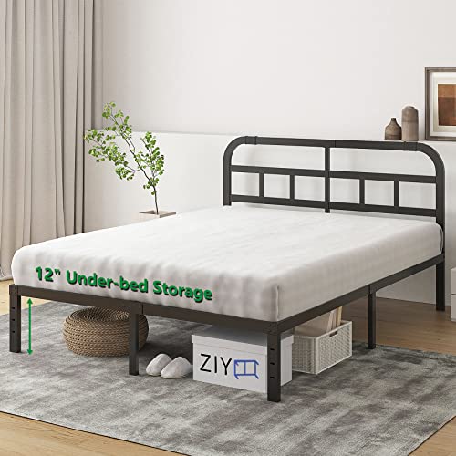 Bed Frame with Headboard, ZIYOO 3000LBS Heavy Duty Bed Frame Platform