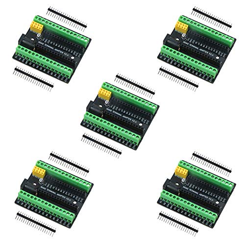 Emakefun Nano Terminal Expansion Adapter Board for Arduino Nano V3.0 AVR ATMEGA328P with NRF2401+ Expansion Interface, DC Power Supply Interface (5PCS)