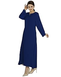 Zofocy Solid Color Women Abaya Modest Muslim Prayer