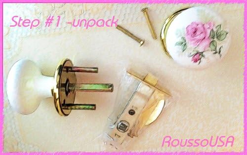 Gorgeous Foral Sprays of pink Roses with Traditional modern hardware. This Exceptional Ceramic Porcelain Knobs set was Engineered for simple installation while maintain the original antique design of master craftsmen from another Area. Antique Design