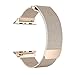 Walcase for Apple Watch Band, Fully Magnetic Clasp Mesh Milanese Loop Stainless Steel iWatch Band for Apple Watch Series 3 2 1 Sport and Edition 38mm 42mm (38 mm, Gold)