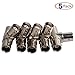 Conwork 5-Pack T-Shape 3 Way BNC Splitter Adapter Jack Plug Coaxial Surveillance Equipment, Female to 2 Female