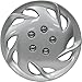 Hubcaps 15 inch Wheel Covers - (Set of 4) Hub Caps for 15in Wheels Rim Cover - Car Accessories Silver Hubcap Best for 15inch Cars Standard Steel Rims - Snap On Auto Tire Replacement Exterior Cap