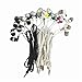 YFSFQS Wholesale Kids Bulk Earbuds Headphones Earphones for Classroom Students, Libraries, Hospitals 6 Assorted Colors Individually Bagged 10pack