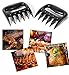 ELLECK Silicone BBQ/Cooking Gloves -Meat Shredder Claws -Kitchen Tongs -Silicone Brush Set, Silicone Heat Resistant Grilling BBQ, Oven, Grill, Baking, Cooking/Oven Gloves & Barbecue Claws (Black Set)