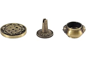 HOKPA Incense Burner, 3Pcs Bronze Incense Burner Holder Cone Holder Bowl-Shape Incense Burner for Joss Stick, Tower Incense, Incense Coil (3 Styles)