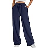 Trendy Queen Womens Wide Leg Fleece Lined Sweatpants Winter Baggy Lounge Travel Pants Fashion Outfits 2025 Joggers Clothes
