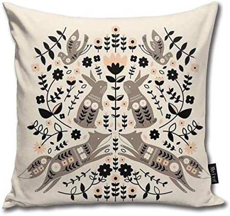 KLYDH Woodland Folklore Pillow cover Throw pillowcase Decorative Cushion Cover Gift for Birthday Wedding Couple Anniversary Graduationes,Cover Size:20 x 20 Inch(50cm x 50cm)