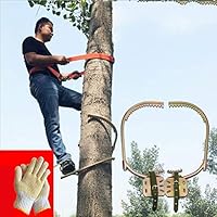 WANZZN Non-Slip Tree Climbing Tool, Tree Climbing Tool Includes Cushioned Pads Tree Climbing Spikes Together with Safely Belt Gears for Cutting Trees Cement Pole Tree Climbing Hook,500Model