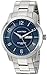 Armitron Men's 20/5142NVSV Day/Date Function Silver-Tone Bracelet Watch
