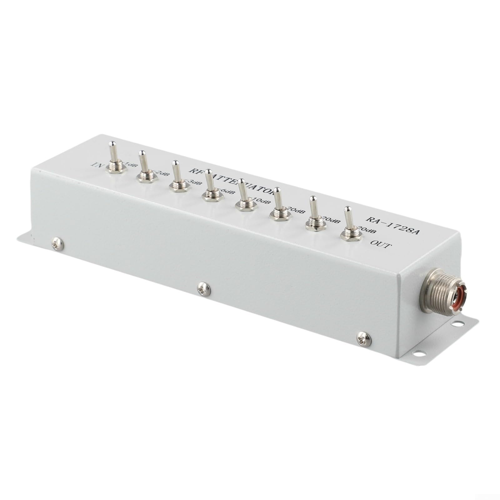 Photo 1 of Variable Step Attenuator 0-82dB RF Attenuator 50 Ohm DC-250MHz With 8 Sections for Ham Radio Transmitter