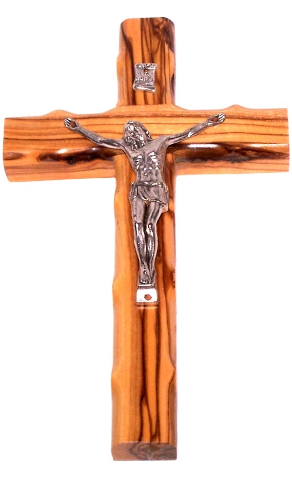 Zytoon Olive Wood Cross with Crucifix (5.5"h)