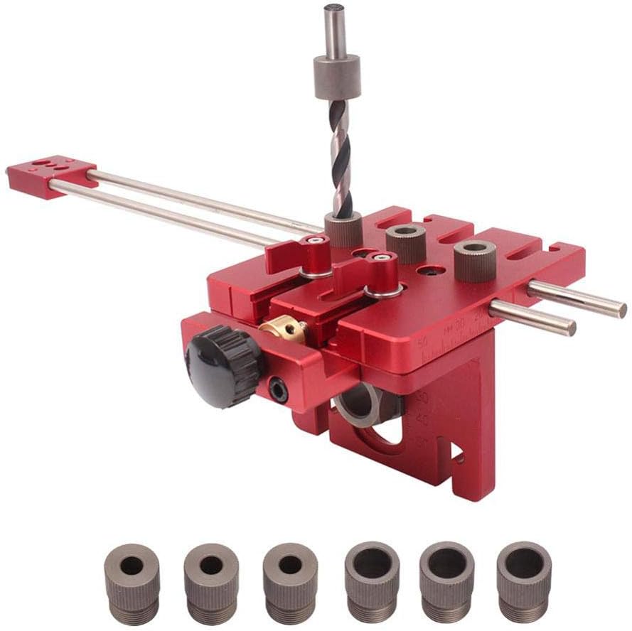 3-in-1 Carpenter Drill Guide Locator Template Jig Tool Accurate Knob Pull Drilling,Dowelling Jig for Furniture Fast Connecting Woodworking Drill Locator for Punching