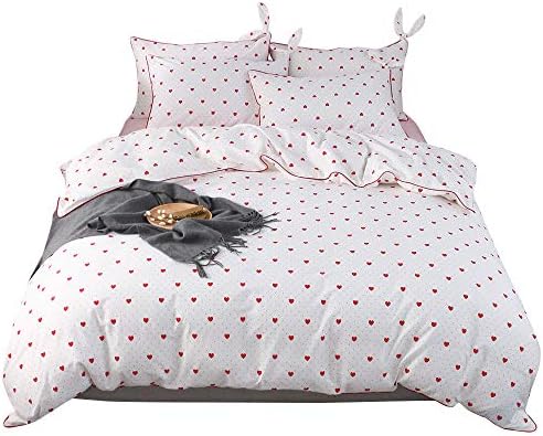 【Latest Arrival】Cotton Duvet Cover Queen Love Duvet Cover Full Geometric Duvet Cover Diamond Duvet Cover Bedding Set Comforter Cover Lightweight for Girls Children Boys Teen,NO Comforter NO Sheet