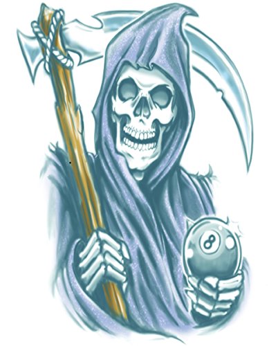 Tinsley Transfers Reaper Biker Temporary FX Tattoo