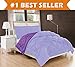 Elegant Comfort All Season Comforter and Year Round Medium Weight Super Soft Down Alternative Reversible 3-Piece Comforter Set, King, Lavender/Purple