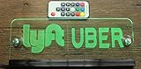 Lyft Uber sign rideshare sign LED light Acrylic engraving 5V USB remote 16 color (Lyft + Uber logo sign)