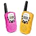 Denmer T-388 Kids Walkie Talkie UHF 462.5625-467.7250MHz 22CH LCD Display Flashlight VOX Toy 2 Way Radio for Children (Yellow and Pink)
