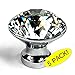 Winpoon® 5PCS 30mm Diamond Shape Crystal Glass Cabinet Knob Cupboard Drawer Pull Handle/Great for Cupboard, Kitchen and Bathroom Cabinets, Shutters, etc