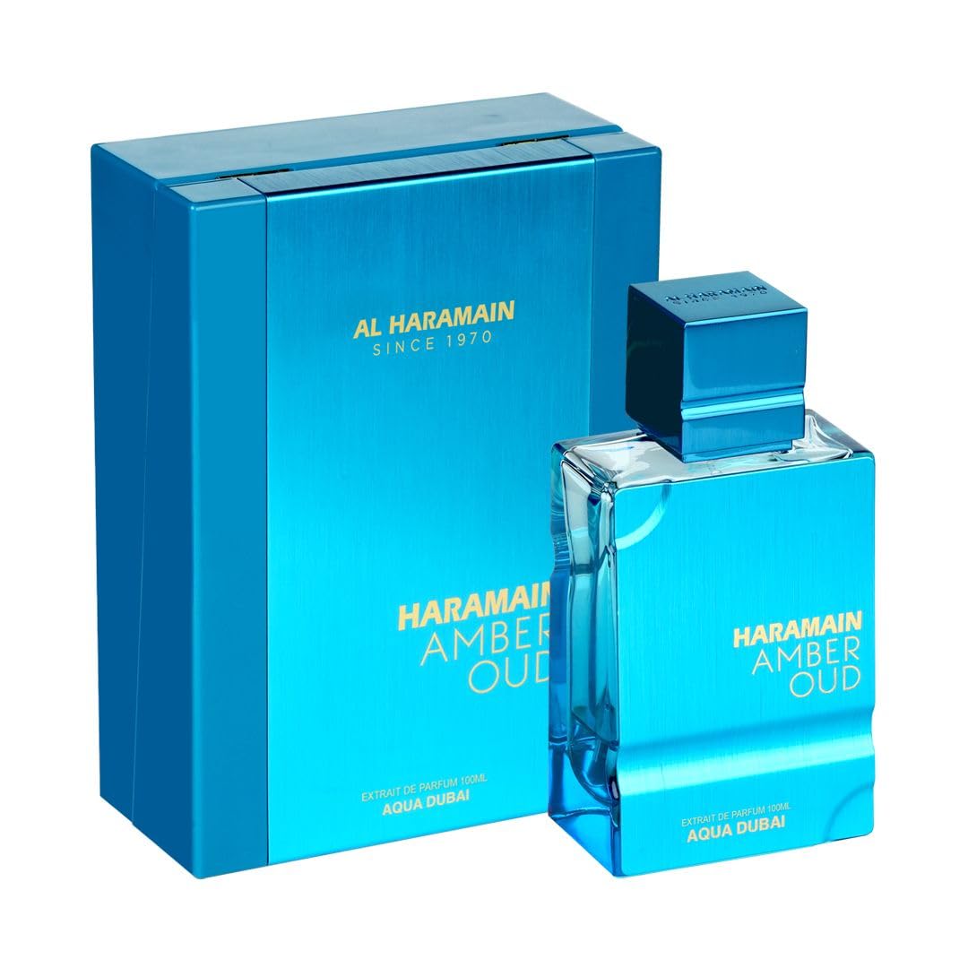 Al Haramain Amber Oud - Aqua Dubai - Oud Cologne for Men - Amber Perfume for Men - Long Lasting Perfume with Bergamot, Vanilla Fragrances - 3.33 oz Image