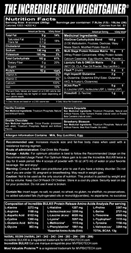 Mvp Biotech Incredible Bulk Mass Gainer Strawberry Blossom 16lbs Amazon Co Uk Grocery