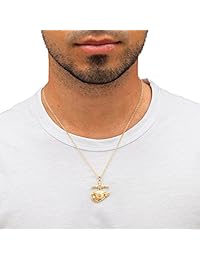 Military Pendant Necklace 14k Gold-Plated 20"