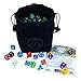 Third Die Dice Bag - Handcrafted, Reversible Drawstring Bag. Stands Open On The Table, Locks Closed Tight. This is The All-Black Void Bag - 1 of 12 Styles we Sell here on Amazon.