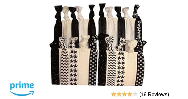 Amazon Com Hair Ties Ponytail Holders 20 Pack Elevated Black