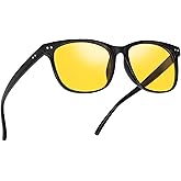 Kelinln Night Vision Driving Glasses Polarized Anti-glare, HD Yellow Tinted Glasses for Women Men