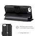 iPhone 5S Case iPhone SE Case, TANNC [Screen Protector Included] Flip Leather Wallet Phone Case [Layered Dandy] - [Card Slot][Flip][Wallet] - For Apple iPhone 5S / SE/5 Devices - Black
