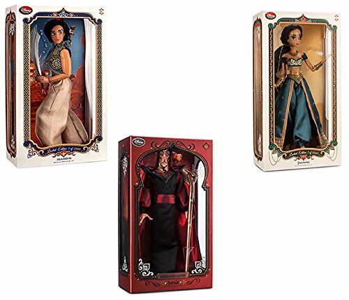 17 Disney Limited Edition Aladdin Jasmine And Jafar Dolls