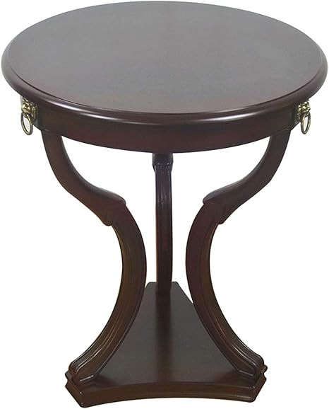 Solid Wood Edge Side Table Small Round Table Sofa Coffee Table Simple Living Room Furniture Round Black Walnut Amazon Co Uk Kitchen Home