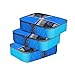 Packing Cubes - 4 pc Value Set Luggage Organizer - 3 Medium + Bonus Shoe Bag Included - By Bingonia Travel Accessories (Blue)