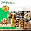 AS-Kitchen-7-Piece-Food-Storage-Container-Set-Airtight-Stackable-Kitchen-Storage-Solutions-for-Kitchen-Cupboards-and-Pantries-Clear-Plastic-Canister-with-Sealable-Lid-Free-Labels-and-Marker A&S Kitchen 7 Piece Food Storage Container Set - Airtight, Stackable Kitchen Storage Solutions for Kitchen Cupboards and Pantries - Clear Plastic Canister with Sealable Lid - Free Labels and Marker