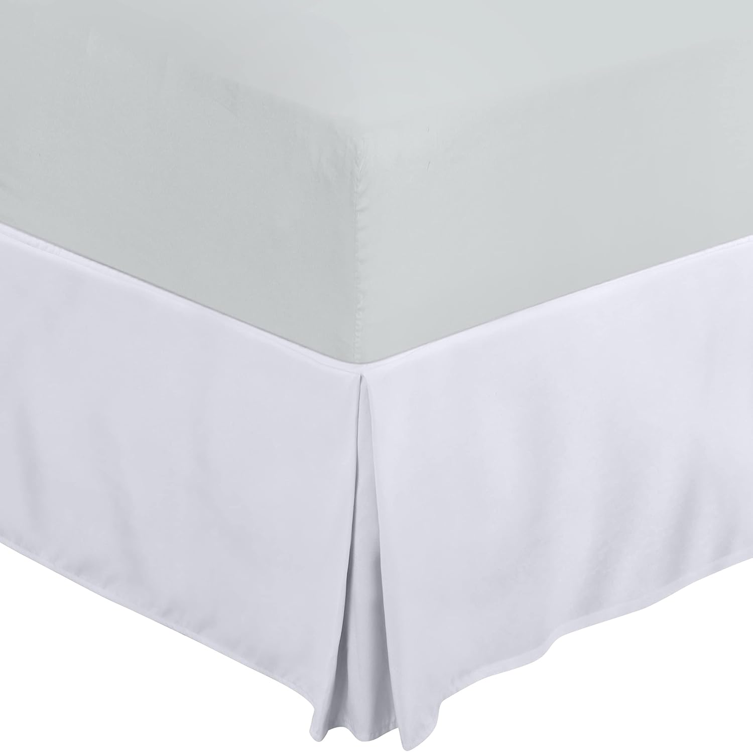 Utopia Bedding Bed Skirt - Soft Quadruple Pleated Dust Ruffle - Easy Fit with 16 Inch Tailored Drop - Hotel Quality, Shrinkage and Fade Resistant (King, White): Home & Kitchen